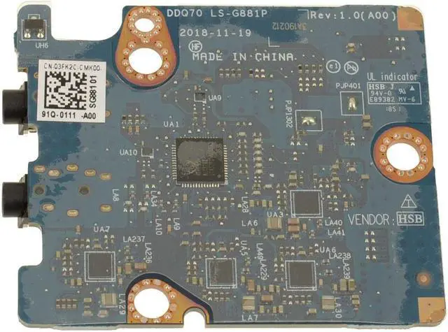 Alt view image 2 of 2 - Dell OEM Alienware Area-51m Audio Ports IO Circuit Board 3FK2C