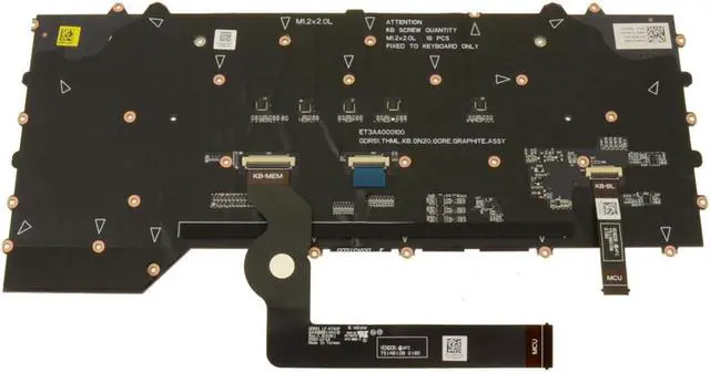 Alt view image 2 of 5 - Dell Alienware M15 R4 Gaming Laptop Cherry MX Backlit Mechanical Keyboard Assembly XDPC4