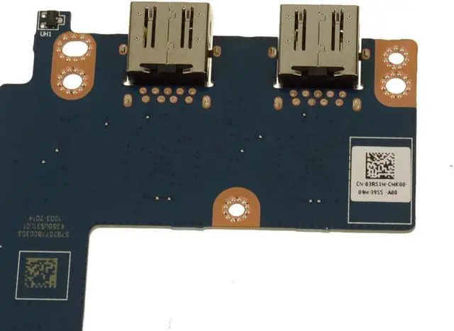 Alt view image 3 of 4 - OEM Alienware m17 R2 Right Side WLAN Card USB Ports IO Circuit Board  3R51M