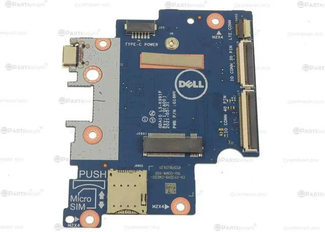 Main image of Dell OEM Chromebook 3100 Laptop Right-Side USB Ports IO Circuit Board Y3GN9 WWAN