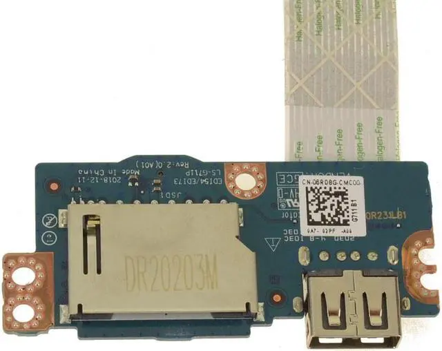 Alt view image 2 of 3 - Dell OEM Inspiron 3481 3482 USB SD Card Reader IO Circuit Board 6RD8G