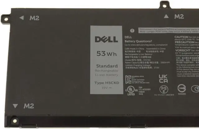 Alt view image 8 of 9 - Dell OEM Original Inspiron 5402 5502 Latitude 3510 4-Cell 53Wh Battery H5CKD