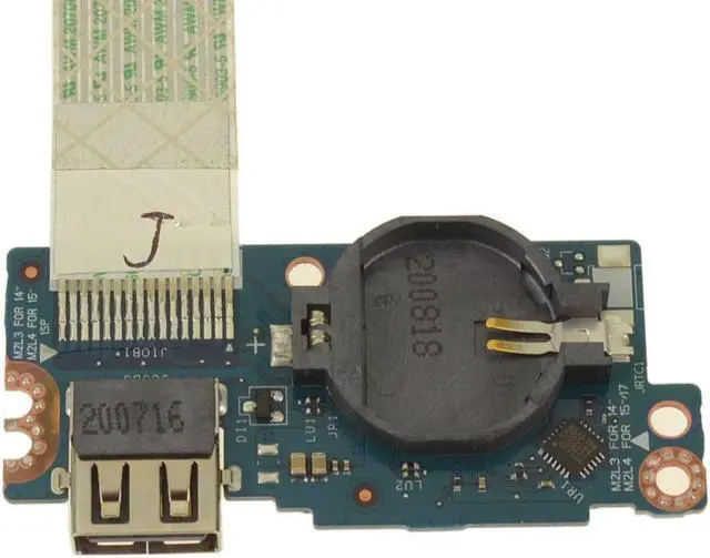 Alt view image 3 of 3 - Dell OEM Inspiron 3481 3482 USB SD Card Reader IO Circuit Board 6RD8G