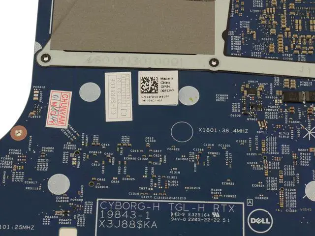 Alt view image 3 of 5 - Dell OEM Inspiron 16 7610 Motherboard System Board Intel Motherboard 9FDV3
