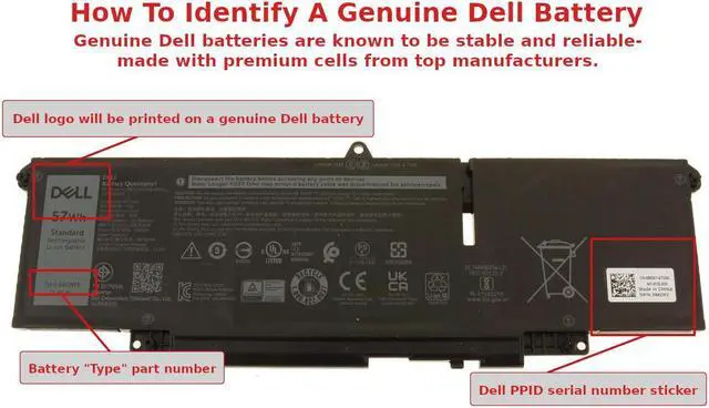 Alt view image 5 of 5 - New  Dell OEM Original Latitude 7440 7340 7640 57Wh 3-cell Laptop Battery 66DWX