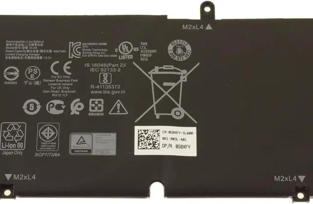 Alt view image 3 of 6 - Dell OEM Original Precision 5750 5760 XPS 9700 9710 3-Cell 56Wh Battery 5XJ6R