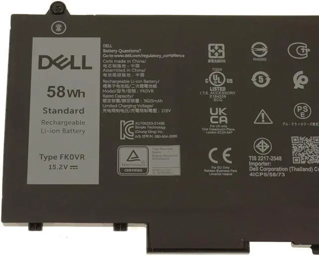 Alt view image 3 of 5 - Dell OEM Original Latitude 5430 5530 7430 7330 7530 5330 58Wh Battery FK0VR