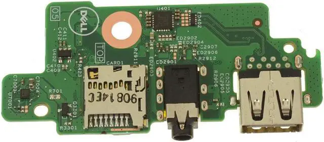 Alt view image 2 of 2 - Dell OEM Inspiron 7390 2-in-1 USB Audio Port IO Circuit Board DM82J