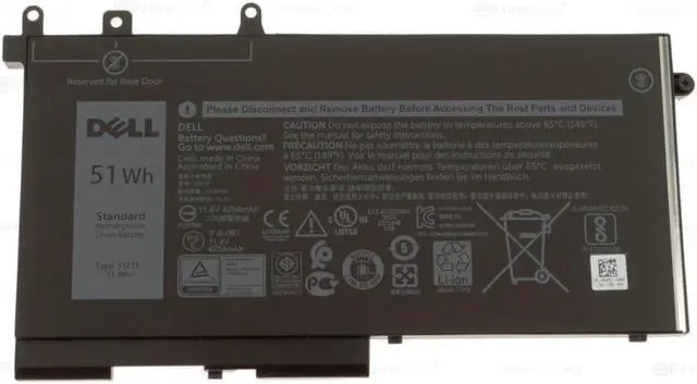 Main image of New  Dell OEM Original Latitude 5580 5480 5280 3-Cell 51Wh Laptop Battery 93FTF