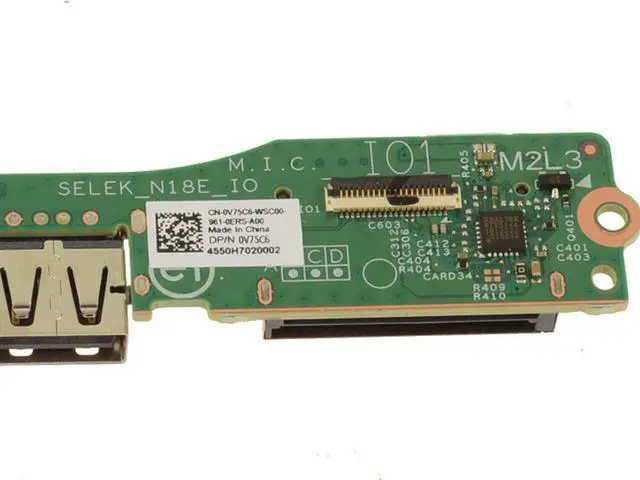Alt view image 3 of 3 - Dell OEM G Series G3 3590 SD Card Reader USB Port IO Circuit Board V75C6