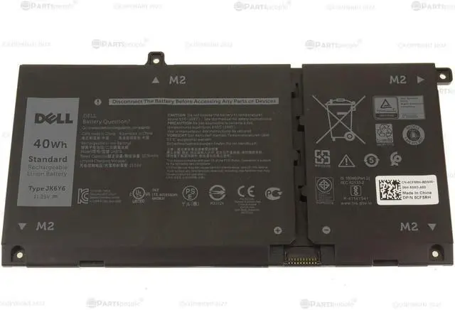 Alt view image 2 of 5 - Dell OEM Original Inspiron 5402 5502 Latitude 3510 3-Cell 40Wh Battery JK6Y6