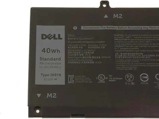 Alt view image 4 of 5 - Dell OEM Original Inspiron 5402 5502 Latitude 3510 3-Cell 40Wh Battery JK6Y6