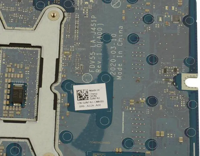 Alt view image 3 of 5 - Dell OEM Precision 3550 Motherboard System Board 1.8GHz i7 Motherboard JNF4J