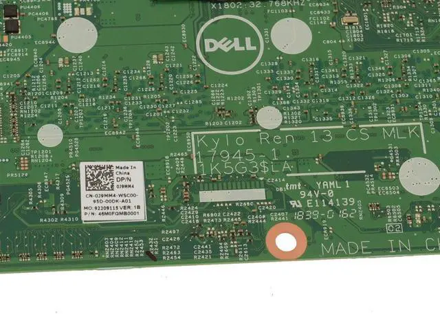 Alt view image 3 of 4 - Dell OEM Inspiron 7380 Motherboard System Board Core i7 Motherboard J9MM4