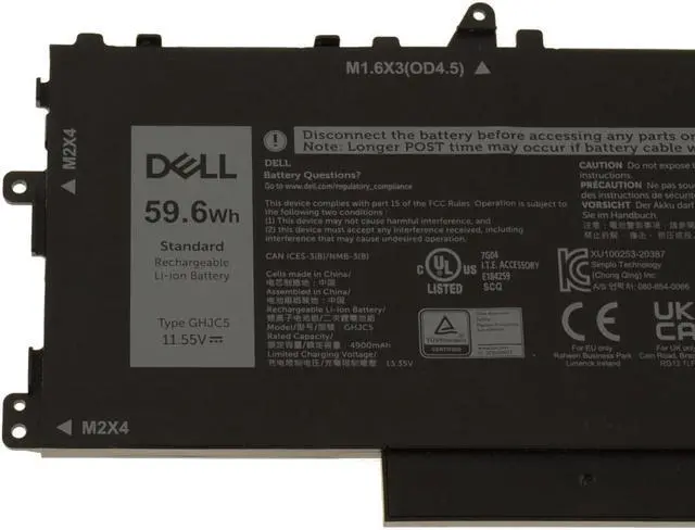Alt view image 3 of 5 - New  Dell OEM Original Latitude 9420 9430 59.6Wh 3-cell Laptop Battery GHJC5