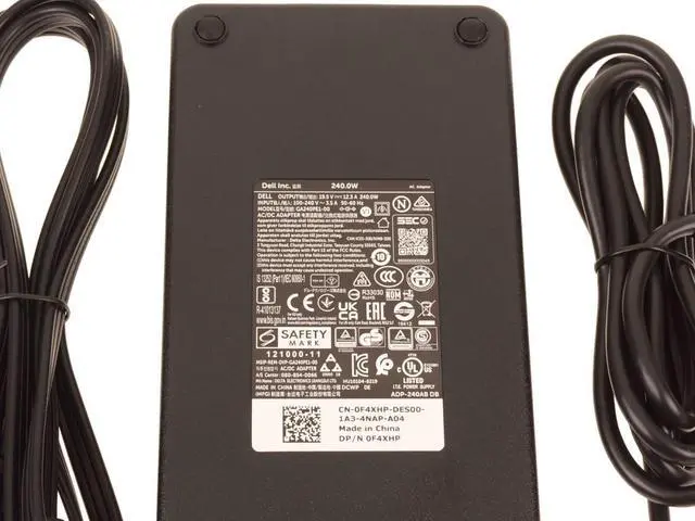 Alt view image 6 of 8 - Alienware M17x M18x Dell Precision M4700 M6400 M6500 M6600 M6700 M6800 Compatible Laptop Ac Adapter Charger & Power Cord 240 Watt 19.5V 12.3A - Replaces PA-9E GA240PE1-00