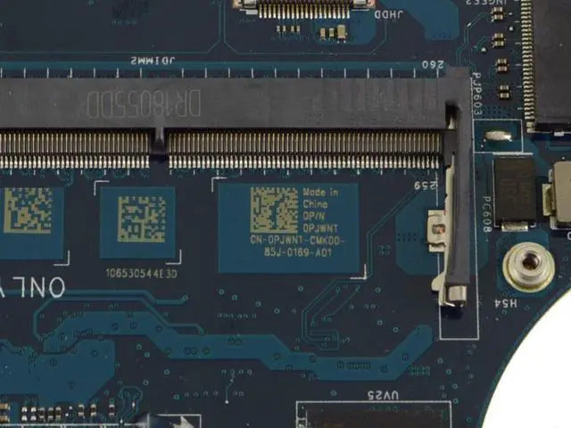 Alt view image 3 of 5 - Dell OEM XPS 9570 Motherboard System Board Nvidia Graphics i9 Motherboard PJWNT