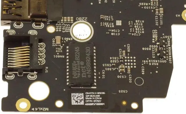 Alt view image 3 of 4 - OEM Alienware m16 R1 Left Side Network RJ-45 USB Audio Port IO Circuit  T2VJ7