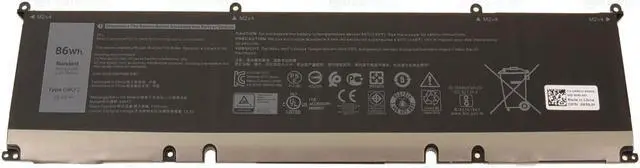 Alt view image 2 of 6 - Dell 69KF2 Replacement Laptop Battery for Select Dell Laptops - 86 Watt-Hour - 11.4 Volts - 6-Cell - Lithium-Ion