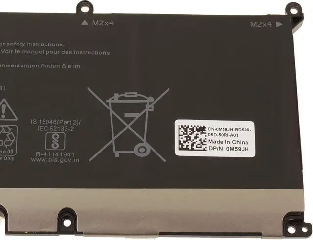 Alt view image 4 of 6 - Dell 69KF2 Replacement Laptop Battery for Select Dell Laptops - 86 Watt-Hour - 11.4 Volts - 6-Cell - Lithium-Ion