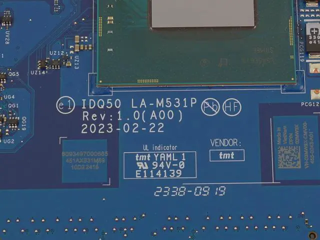 Alt view image 5 of 11 - Dell OEM G Series G15 5530 Motherboard System Board Intel i5 Motherboard 3MW9X