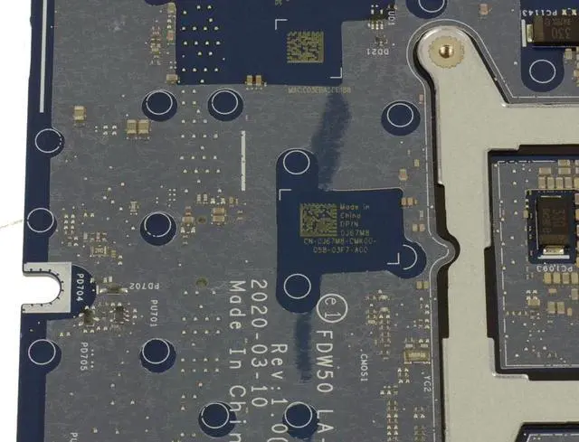 Alt view image 3 of 5 - Dell J67M8 Latitude 5510 Motherboard With Intel Core i5-10310U And Integrated Graphics - DDR4 RAM Compatibility - 1.7 GHz - Quad Core