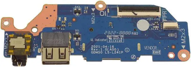 Main image of Dell OEM Inspiron 3530 USB Audio Port SD Card Reader IO Circuit Board XJDDJ