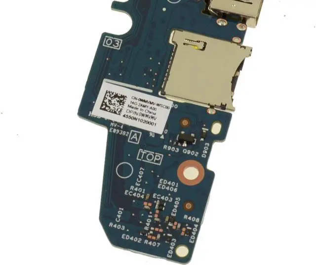 Alt view image 3 of 4 - Dell OEM Inspiron 7415 5410 2-in-1 Power Button USB Audio Port IO  WMVMV