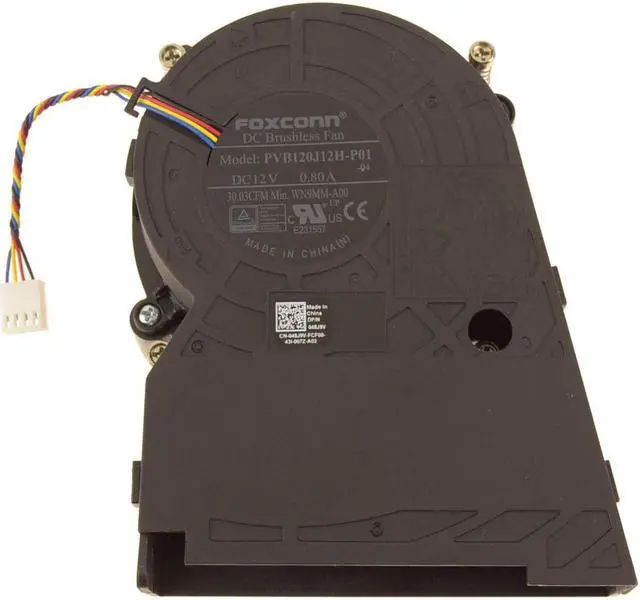 Alt view image 3 of 6 - Dell 48J9V 12 Volts Brushless CPU Cooling Fan Heatsink for Optiplex 5000 D12, Precision 3460 Small Form Factor Systems - WN9MM - PVB120J12H-P01 - DC 0.8 Amps - 4-Pin