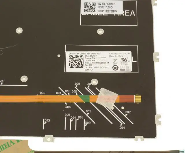 Alt view image 3 of 3 - New French Canadian Dell OEM Inspiron 7386 15 7586 Backlit Keyboard 1VTXY