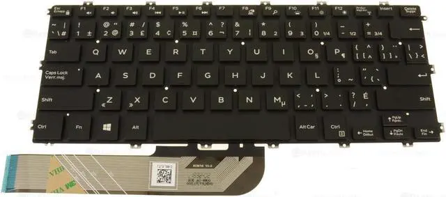 Main image of New French Canadian Dell OEM Inspiron 7386 15 7586 Backlit Keyboard 1VTXY