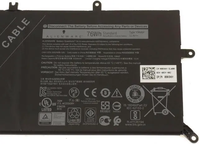 Alt view image 6 of 6 - New Genuine Dell Latitude E7440 E745014-7000 47Whr 34GKR Battery