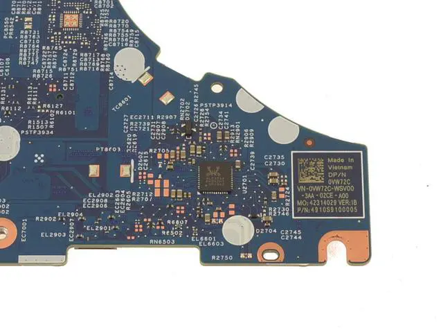 Alt view image 3 of 5 - Dell OEM Inspiron 16 Plus 7630 Motherboard System Board Intel Motherboard VW72C