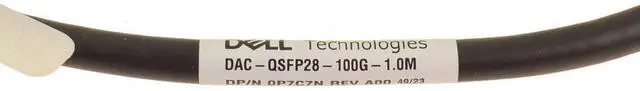 Alt view image 6 of 8 - Dell P7C7N 0P7C7N Dell QSFP28 to QSFP28 DAC Extension Cable - 100 GB/s - 3.28 Feet - Black