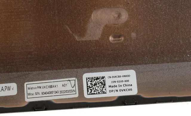 Alt view image 4 of 6 - Dell VKCX6 Laptop Bottom Case Assembly - Silver