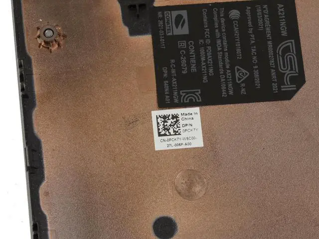 Alt view image 5 of 6 - Dell VKCX6 Laptop Bottom Case Assembly - Silver
