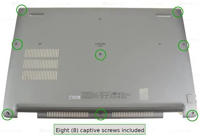 Alt view image 6 of 6 - Dell VKCX6 Laptop Bottom Case Assembly - Silver