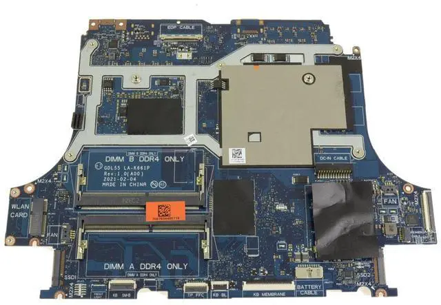 Alt view image 3 of 5 - Dell G15 5510 H0F1D Gaming Laptop Motherboard - Intel i7-10870H - CPU Nvidia Geforce Rtx 3060 - 6GB GDDR6 - Dual-channel - DDR4 So-DIMM Compatible