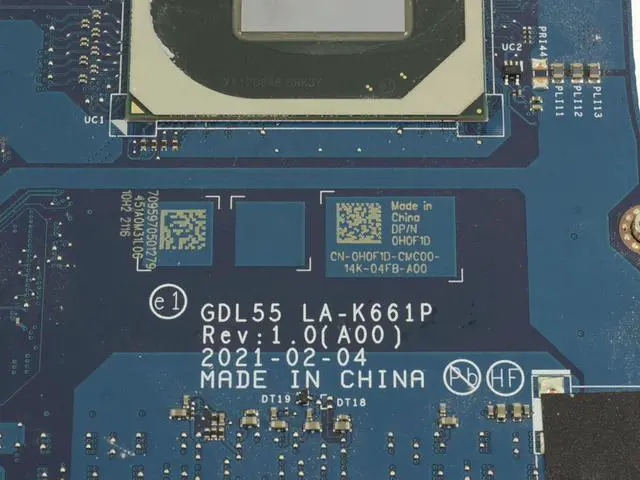 Alt view image 5 of 5 - Dell G15 5510 H0F1D Gaming Laptop Motherboard - Intel i7-10870H - CPU Nvidia Geforce Rtx 3060 - 6GB GDDR6 - Dual-channel - DDR4 So-DIMM Compatible