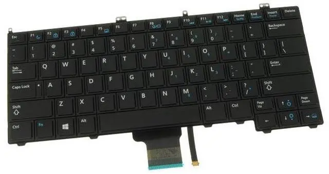 Alt view image 2 of 3 - Dell Latitude E7240 Laptop Black Backlit Keyboard RXKD2