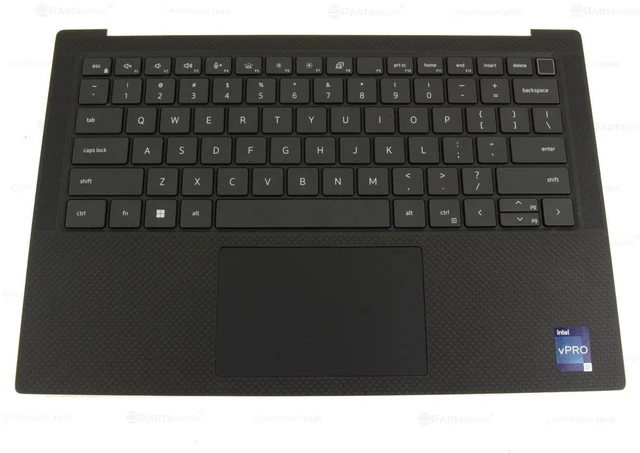 Alt view image 2 of 8 - Dell H7J9K Laptop Keyboard Assembly - 79 Keys - Backlit - US English - QWERTY - Palmrest