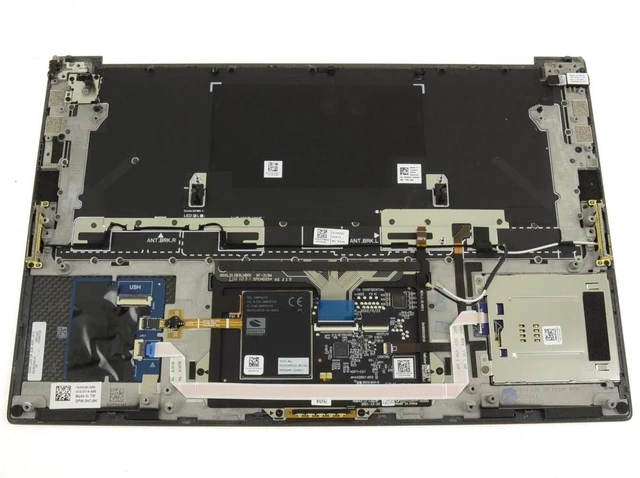 Alt view image 3 of 8 - Dell H7J9K Laptop Keyboard Assembly - 79 Keys - Backlit - US English - QWERTY - Palmrest
