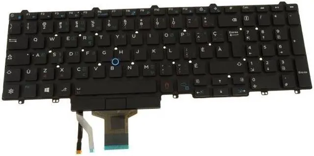Main image of New FR-CAN-PQ Dell OEM Latitude E5550 Precision 3510 7510 Laptop Keyboard 55PM5