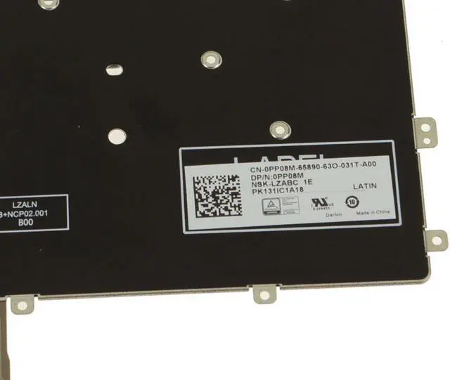 Alt view image 3 of 9 - New SPANISH Dell OEM Latitude 13 7370 Laptop Keyboard  Backlight PP08M