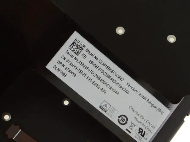 Alt view image 3 of 6 - New French English Dell OEM Chromebook 13 7310 Laptop Keyboard 7XHY9