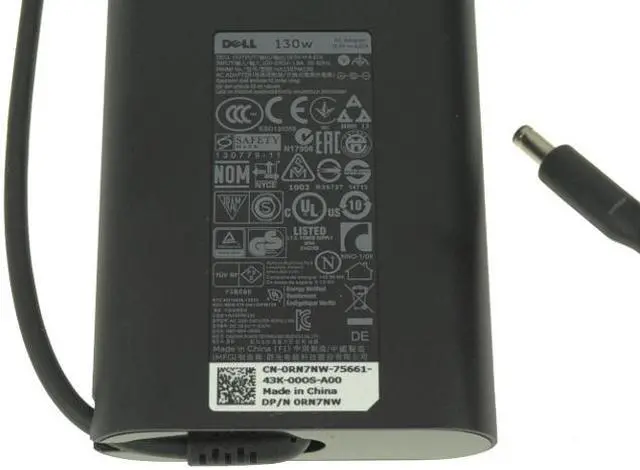 Alt view image 2 of 4 - Dell OEM XPS 9530 Precision 5540 Laptop Charger 130-watt AC adapter RN7NW
