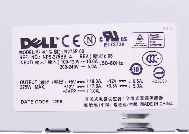 Alt view image 5 of 13 - Dell K8964 ATX12V Power Supply