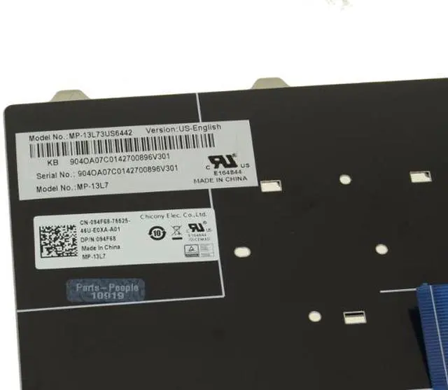 Alt view image 3 of 13 - Non-Backlit US Keyboard for Dell Latitude 3340 3350 5480 5490 5491 5495 7480 7490 E5450 E5470 E7450 E7470 Laptops - Replaces 94F68 41MMG