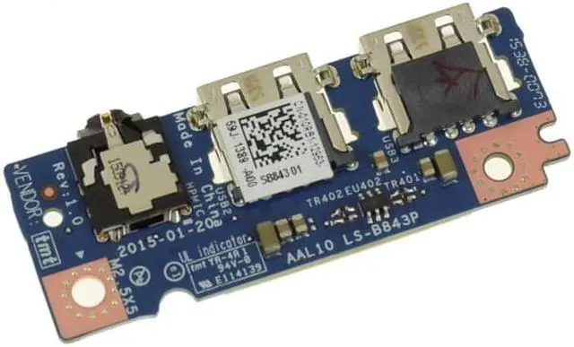 Alt view image 5 of 5 - Dell OEM Vostro 3458 Inspiron 5458 USB Audio Port IO Circuit Board 10R81
