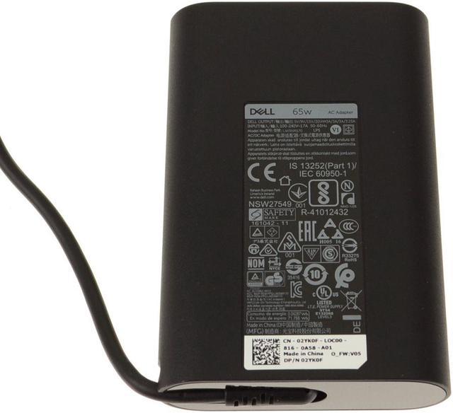 New Dell OEM 65-watt AC Power Adapter USB Type-C Connector 65 Watt 2YK0F 